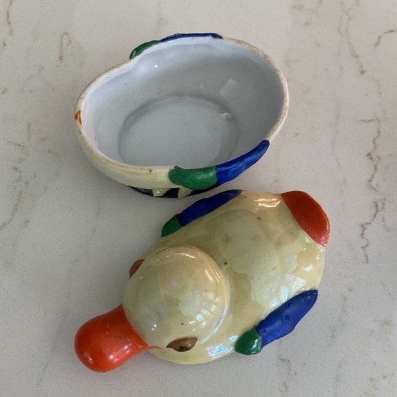 Vintage Handpainted Lusterware Duck Cream and Sugar Set Made in Japan - Picture 5 of 11
